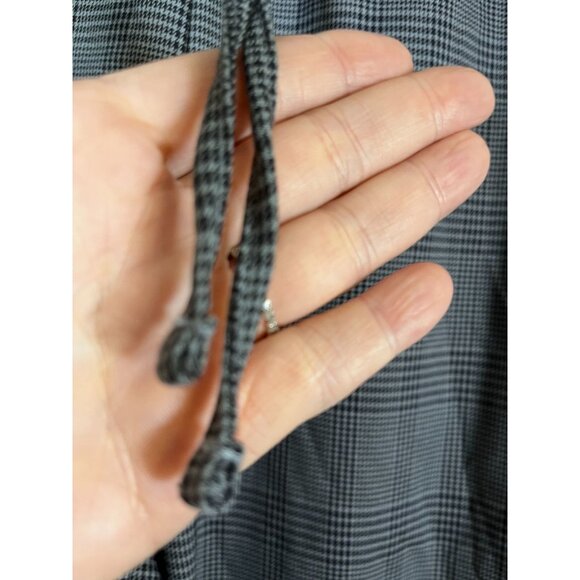 Gap Plaid Pull On Pant M Gray Wide Leg Check Academia Preppy Classic Chic Boho - Picture 6 of 11